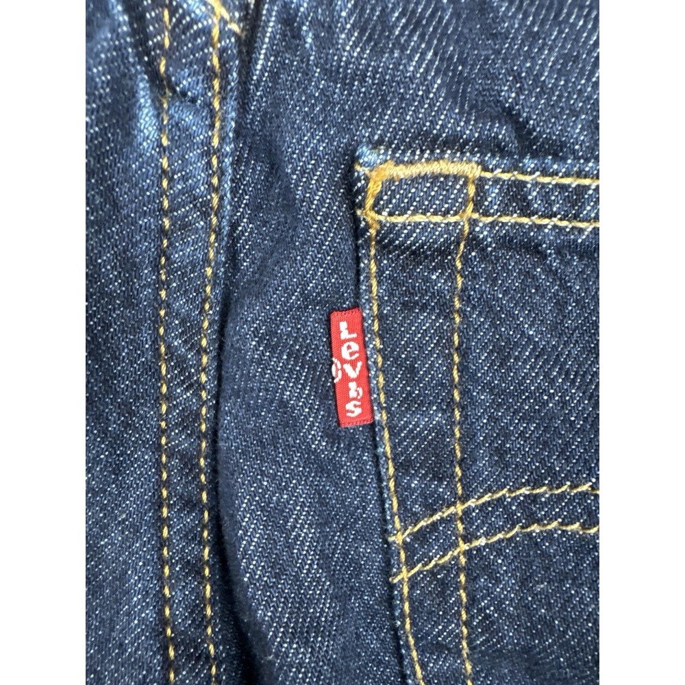 Levi's Cinch Baggy Wide Leg Jeans Dark Wash Denim 24x31 Relaxed High Rise - Picture 11 of 15